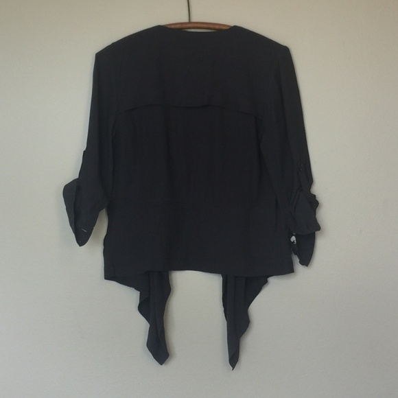 Anthropologie ELEVENSES Eldora Gray Draped Jacket - Picture 3 of 8